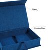 Hiwhy Photo Storage Box 4x6, Linen Photo Box, Memory Box Perfect to Store Your Photo, Pictures, Certificates, Scrapbooking Supplies, Keepsakes and Jewelry Navy Blue