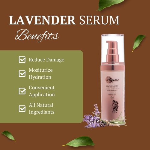 Argyana Hair Serum for Hair Growth | Hair Serum for Frizzy and Damaged Hair | Hair Repair Serum for Women | Anti frizz Hair Serum | Lavender Scented (30 ml)