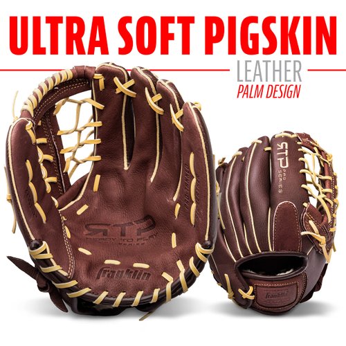 Franklin Sports Baseball Gloves - RTP Pro Baseball Fielding Glove - Infield/Pitcher Glove - 12", Brown