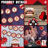 LARRAZABAL Casino Theme Party Decorations, Poker Party Decorations Include Happy Birthday Banner Hanging Swirls and Honeycomb Centerpiece Casino Poker Theme Birthday Party Supplies