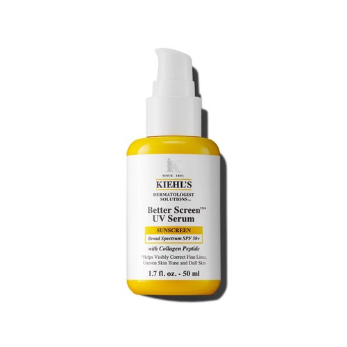 Kiehl's Better Screen UV Serum SPF 50+, Invisible Facial Sunscreen with Collagen Peptide, UV Filters to Shield UVA & UVB, Helps Correct Visible Signs of Aging, Boosts Skin Radiance - 0.5 fl oz