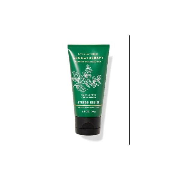 Bath and Body Works Travel Size Body Care - 2.5 Oz 24 Hour Moisture Body Cream - Many Scents! (Stress Relief - Eucalyptus + Spearmint)