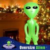 KIMOBER 2PCS Giant Inflatable Alien,Jumbo Green 60 Inch PVC Blow Up Martian Aliens Prop for Party Decorations Birthday Space Theme Party Halloween Easter Christmas