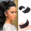Fashion Fitoor Clip in Hair Extensions Add Hair Volume Silky Straight Human Hair Wiglets Pieces for Thinning Hair Invisible Hairpin for Women (Brown)