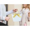 HUAPRINT Gift Bags with Handles,Party Favor Bags with Bow Ribbon,12Pcs White Paper Bags for Birthday Wedding Bridesmaid Present Celebration Holiday