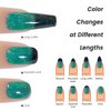 YTD Likomey Brocade Glitter Color Changing Gel Nail Polish,15ml Bright Green To Dark Green Shimmer Glitter Mood Temperature Change Colors Iridescent Flakes,Ombre Thermal Gift,WB349