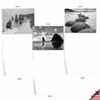 The Best Card Company - 10 Blank Note Cards with Envelopes (4 x 5.12 Inch) - Black & White Photos, Bulk Boxed Set - On the Rocks M3309