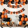 Halloween Balloons Black and Orange Balloons, 50Pcs Orange and Black Halloween Latex Balloons12 Inch Black Orange Confetti Balloons for Halloween, Birthday, Graduation, Black Orange Party Decorations