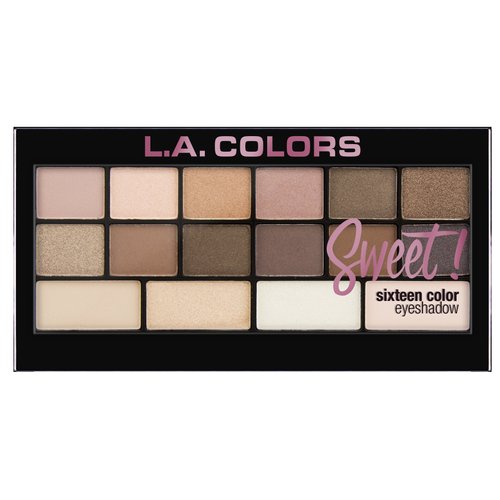 L.A. Colors Sweet! 16 Color Eyeshadow Palette, Charming, C30465