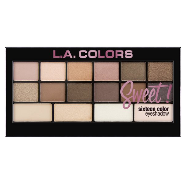 L.A. Colors Sweet! 16 Color Eyeshadow Palette, Charming, C30465