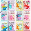 JOYIN 12 Packs Valentine's Day Cards with pop Fidget Keychain Toys, Stress Anxiety Relief Fidget Toys with Cards for Kids Valentine's Classroom Exchange Prizes, Valentine's Day Party Favors