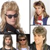 Sabosi Mullet Wig Blonde 80s Men Wig,Punk Rocker Hair Party Daily Halloween Costumes Long Wigs