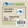 Swan Card Sleeves (67x67mm) - 160 Pack, Thin Sleeves - Civilization