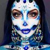 MEICOLY Blue Face Paint Stick(1.06 Oz),Grease Waterproof Dark Blue Body Paint Stick for Halloween SFX Avatar Smurf Mystique Makeup,Blue Eye Black Stick,Royal Blue Face painting for Adults and Kids