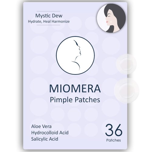 MioMera Pimple Patches, Invisible Pimple Patches for Face, Hydrocolloid Acne Patches, Zit Patches for All Skin Types, Easy Peel Acne Patch, Pimple Patch for Day and Night Use