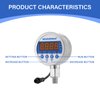 MEASUREMAN 3-1/8" Dial Size Stainless Steel Industrial Digital Pressure Control, Pressure Switch, 1/4" NPT Lower Mount, -15-0psi Vacuum, 110VAC, 0.5% Accuracy, LED Display