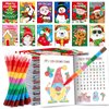 BenLouis Christmas Mini Coloring Activity Books Kids with Stacking Crayons Christmas Party Favors Bulk for Students Holiday Classroom School Gift Prizes Goodie Bags Stuffer （12set Activity ）