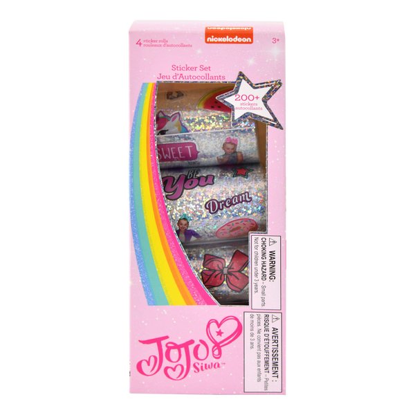 UPD JoJo Siwa Sticker in Holographic Long Box - Includes 4 Holographic Sticker Rolls