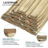 Lacer Hair Clip In Hair Extensions Real Human Hair Light Brown Highlighted Platinum Blonde Color Thick Silky Straight Remy Hair Clip In Extensions 7 Pieces 120 Gram 14 Inch