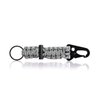EKLOEN 2 Pack Paracord Carabiner Survival Keychain Lanyard with Firestarter (Digital Camo)