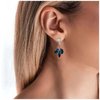 Aneneiceera Boho Sapphire Tassel Earrings Blue Crystal Heart Earrings Gold Cz Bar Stud Earrings Blue Cz Heart Drop Earrings Blue Rhinestone Earrings Jewelry for Women and Girls