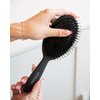 FRAMAR Soft Boar Bristle Hair Brush - Boars Hair Brush For Women, Boar Bristle Brush For Fine Hair, Boar Brush For Fine Hair, Boar Hair Brush Women, Natural Bristle Hair Brush Boar Bristles – Black