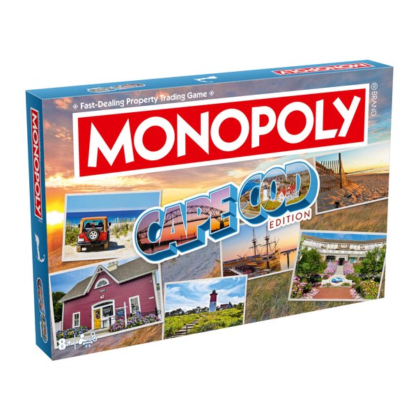 Monopoly Board Game Cape Cod Edition: 2-6 Players Family Board Games for Kids and Adults, Board Games for Kids 8 and up, for Kids and Adults, Ideal for Game Night