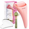 Yopongku Gua Sha Facial Tools for Skin Care,Gua Sha and Face Roller Set, Ice Roller for Face, Face Massager,Guasha Tool for Face,Self Care Gifts for Women