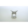 Small mini flower silver metal hair claw clip (Clip quantity: 2 clips)