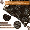 Hetto Curly Hair Extensions Clip in Human Hair Brown Curly Clip on Hair Extensions 18 Inch #4 Chocolate Brown Clip in Extensions Human Hair Natural Wave 7Pcs 105+20g