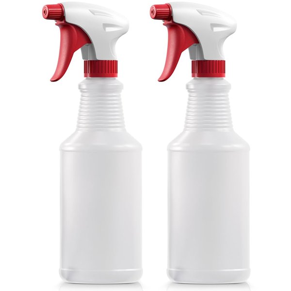 Bar5F Spray Bottle (16oz/2Pack) - Spray bottles for Cleaning Solutions, Wide Chemical Compatibility, FBA-Free, Garden, Grill, BBQ, Adjustable Nozzle