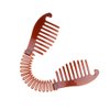 2PCS Plastic Interlocking Banana Clip Clincher Interlocking Two Sides Hair Comb Elongated Ponytail Holder
