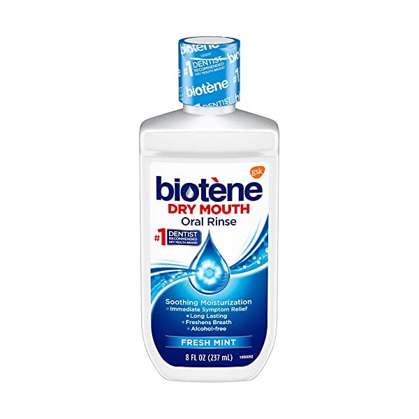 Biotene Dry Mouth Oral Rinse, Fresh Mint, 8 Ounces (237ml)