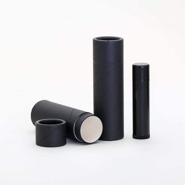 1 OZ Black Kraft Paperboard Cosmetic/Lotion/Lip Balm/Deodorant Tubes (100)