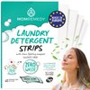 MomRemedy Laundry Detergent Sheets with Powerful Stain Fighting Enzymes - Made in EU, Sulfate Free, Zero Waste Laundry Sheets Detergent in Recyclable Packaging - Travel Friendly 60 Count (Fresh Scent)