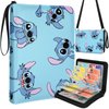 Mulafnxal 4 Pocket Card Binder 440 Double Sided Pockets - Trading Card Album Folder Collection Binder for Kids Boys Teens for Game Cards Sports Cards with Zipper Shoulder Strap,Stit