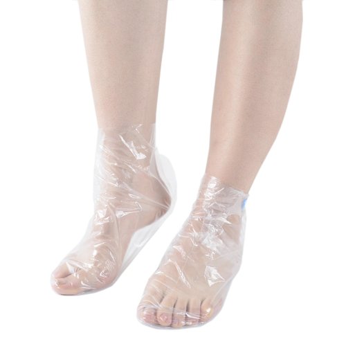 JIASAI 100Pcs (50 Pairs) Disposable foot film cover, Paraffin Bath Liners for Foot,anti cracking plastic bag, household cling film, trial shoe, foot cover, sock cover,Wax thera-py Foot Bags
