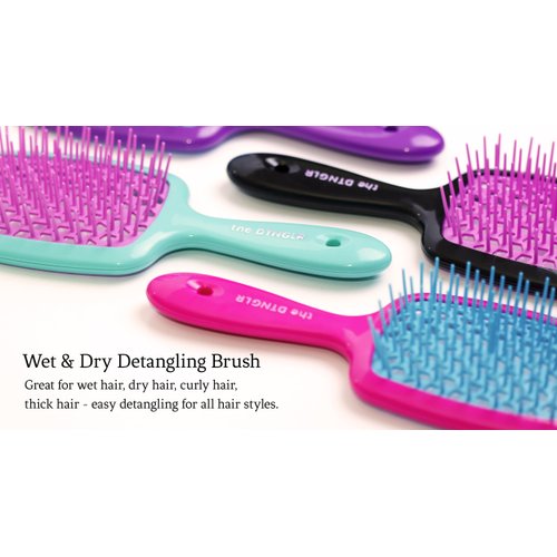 the DTNGLR. Detangling Hair Brush - Detangler Brush for Wet or Dry Hair - Wet Hair Brush Detangler - Untangle Hair Brush - Detangling Brush - Vented Wet Dry Brush