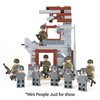 MOOXI WW2 Battlefield Ruins Military Building Blocks Set(242PCS).Suitable for Children's Military Block Creations.