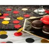 Glitter Confetti Circles Table Decoration and Wedding Party Decoration, 1.2’’ in Diameter (gold glitter, black, red,300pc)