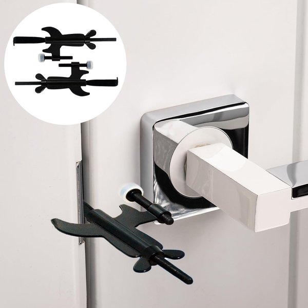 2 Pack Portable Door Lock, Upgrade Travel Lockdown Security Door Locker, Home Safety Privacy Door Locker for Traveling Hotel Apartment College