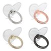 WLLHYF 4Pcs Clear Cell Phone Ring Holder Transparent Phone Grips Stand Holder 360 Degree Rotation Finger Ring Holder for Most Phones, Tablet and Case(4 Color)