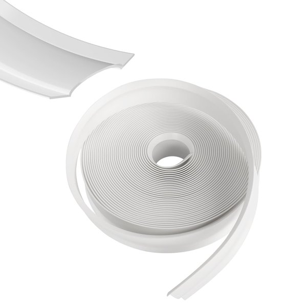 White Vinyl 1" Insert Molding Trim Screw Cover RV Camper Travel Trailer (75ft)