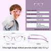AetrvoHope Kids Blue Light Glasses Clear Purple,TR90 Ultra-Light Computer Glasses for Teens Girls Age 7-14,Unbreakable Frame Blue Light Blocker Glasses for Child with Case,Anti Eyestrain & UV400