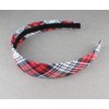 Fashion Accessories Now red black white plaid headband 1 1/8 inches wide tartan fabric covered hair band plaid headband classic headband