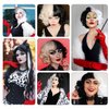 Cruella Deville Black and White Wig for Women Kid, Cruella Costume Wig for Halloween 1920s Party, Heat Resistant Synthetic Wig