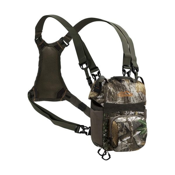 Allen Company Terrain Mesa Binocular Case with Harness - Chest Rig for Hunting, Travel, and Birding - Rangefinder Pocket - Realtree Edge