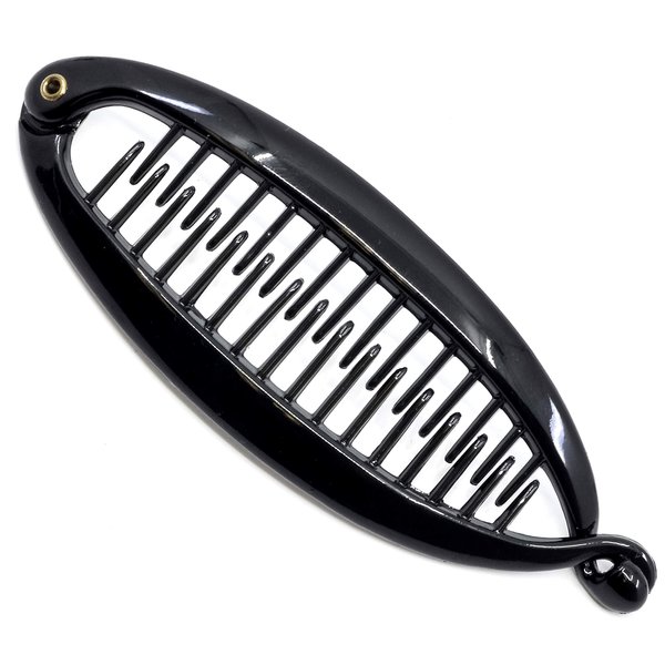 Camila Paris NV137 4.5 inch French Banana Clip Hair Comb Classic Girls Updo Flexible Ponytail Holder Interlocking Banana Combs, Fashion Durable Styling Hair Accessories for Women, Made in France