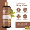 DR. JACOBS NATURALS Castile Sandalwood All-Natural Body Wash for Moisturizing Dry and Sensitive Skin Shampoo with Plant-Based Ingredients Gluten, Preservatives-Free Formula - 32 oz, with Pump