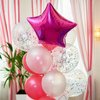 MEETINGU Star Balloons,18 Inch Rose Mylar Star Foil Balloons for Baby Shower, Wedding, Magical Prom or Engagement Party Decoration(10psc)